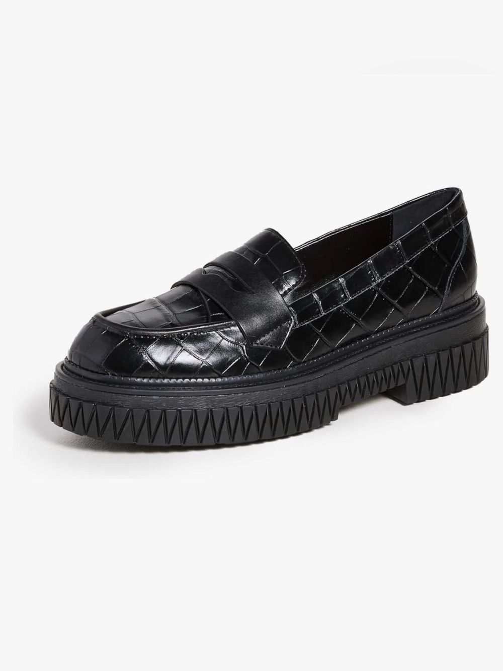 Schutz Viola Women’s Leather Platform Penny Loafer - Black